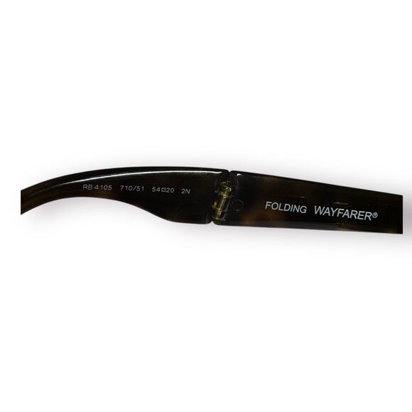 Ray-Ban RB4105 Wayfarer Folding Classic Sunglasses Polished Light Havana‎ 710/51 main image 7